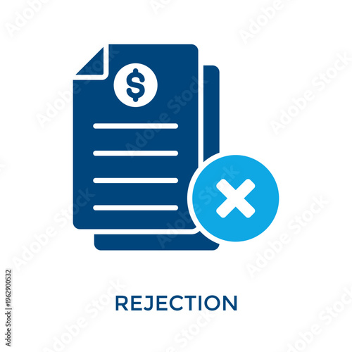 Rejection Icon Dual Tone Style. Vector Illustration For Graphic Design