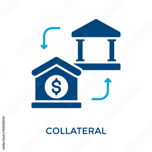 Collateral Icon Dual Tone Style. Vector Illustration For Graphic Design