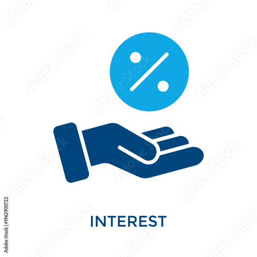 Interest Icon Dual Tone Style. Vector Illustration For Graphic Design