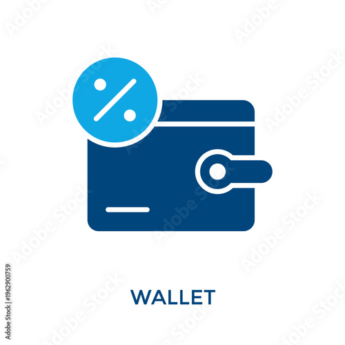 Wallet Icon Dual Tone Style. Vector Illustration For Graphic Design