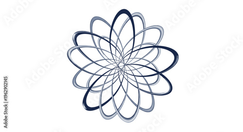 Abstract Interlocking Rings Pattern, Modern Geometric Design