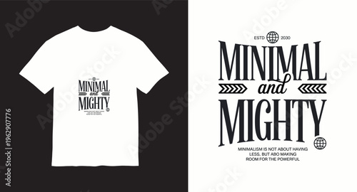 Minimal and mighty t-shirt design with earth globe graphic