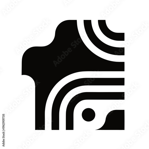 Abstract geometric pattern, black and white design, modern shapes, vector graphic