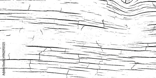 Detailed black and white wood texture with visible grain and cracks, Perfect for backgrounds or design elements