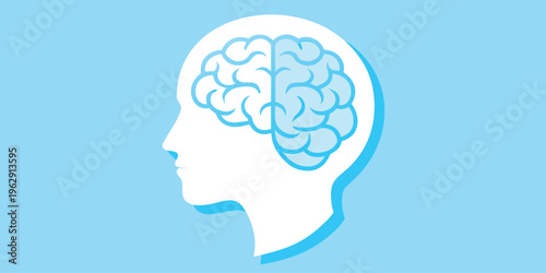 Creative depiction of a human head showcasing the brain with intricate, stylized neural pathways inside