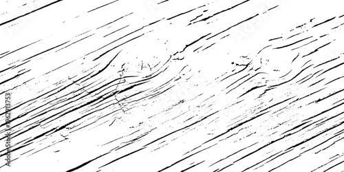 Black grunge texture with diagonal lines and scratches on white background vector graphic design element