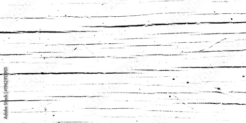 Black and white vector illustration of a distressed grain texture background with horizontal lines and scratches