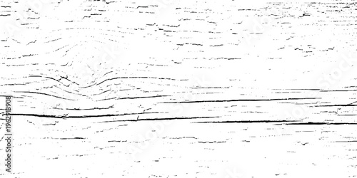 Vector illustration of a distressed wooden texture with cracks and scratches on a white background for design and decoration