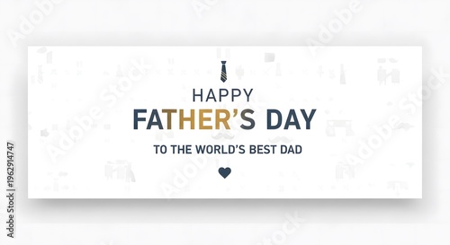Heartfelt father's day card with colorful typography and sincere message