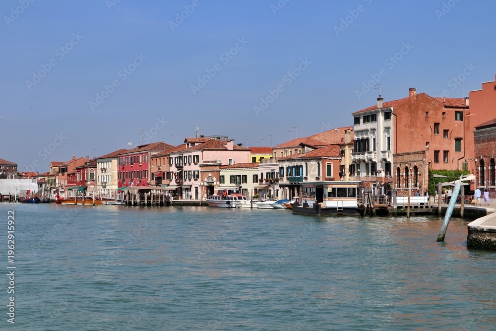 Fototapeta premium Canal Grande di Murano (Grand Canal of Murano) viewed from Navagero Island in Murano, Italy