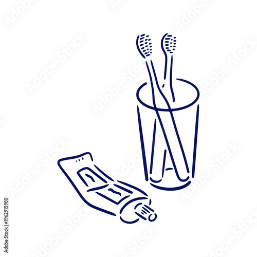 歯ブラシ・歯磨き粉・コップのオーラルケアセット