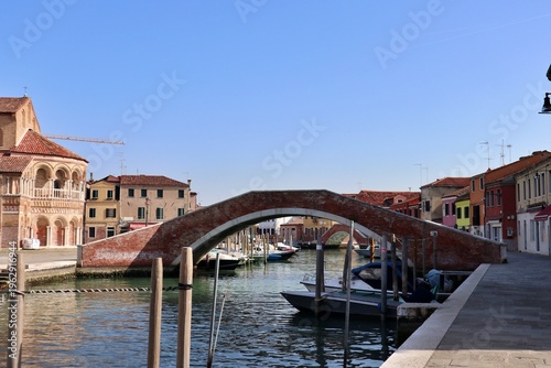 Ponte San Donato (San Donato Bridge) over Canale di San Donato (San Donato Canal) in Murano, Italy
