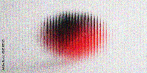 Abstract red and white background featuring a macro close-up of a black plastic hairbrush tool and beauty accessory object isolated for fashion and hair care