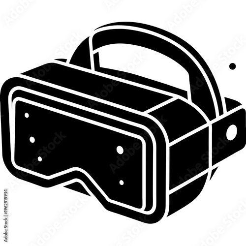 Virtual reality headset icon perfect for gaming apps and digital entertainment projects.