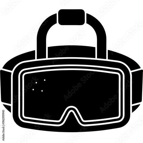 Clean VR headset symbol suitable for apps, websites, and digital UI graphics.