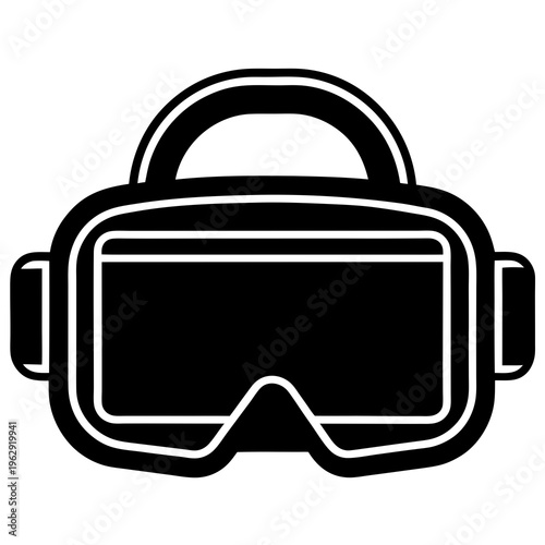 Virtual reality headset icon perfect for gaming apps and digital entertainment projects.