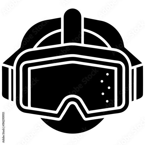 Clean VR headset symbol suitable for apps, websites, and digital UI graphics.