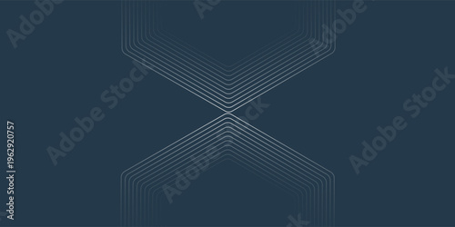 A dark blue background with a modern, square style. This background features minimalist white curved lines.