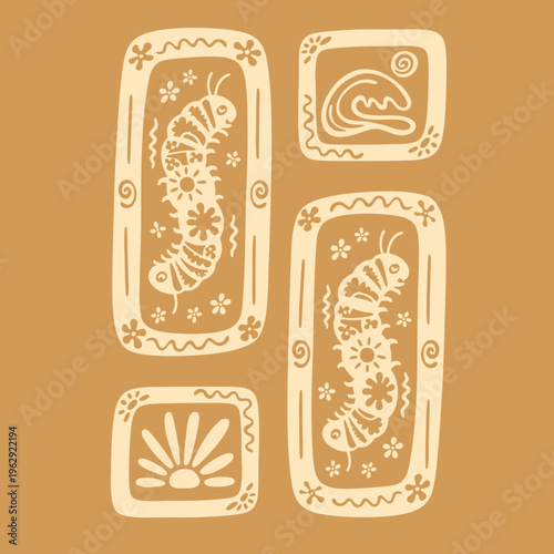 Decorative Cookie Designs on Plates.