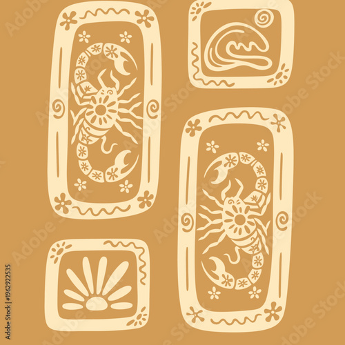 Scorpio Astrology Zodiac Symbol Designs.