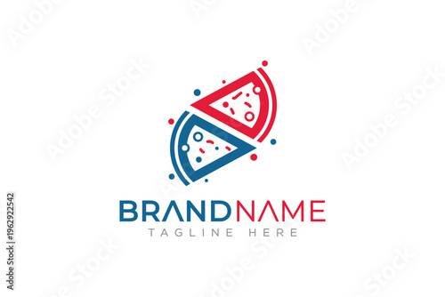 Modern pizza logo design