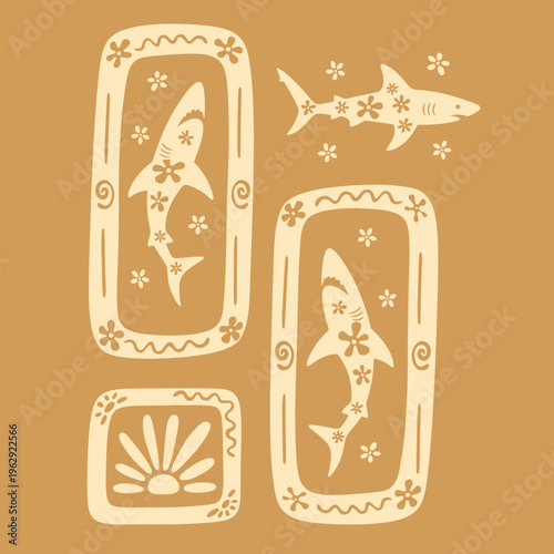 Shark Fish Marine Ocean Creature.