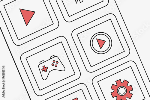 A collection of media and technology icons