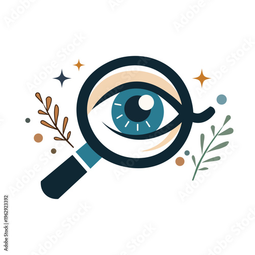 Ophthalmology logos with creative and handcrafted design elements eye check