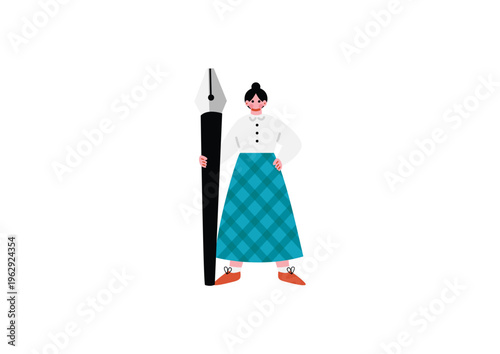 イラストレーターの女性のイラスト