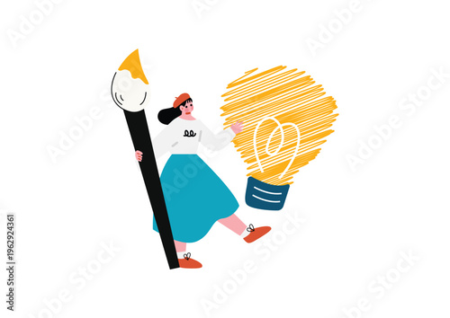 イラストレーターの女性のイラスト