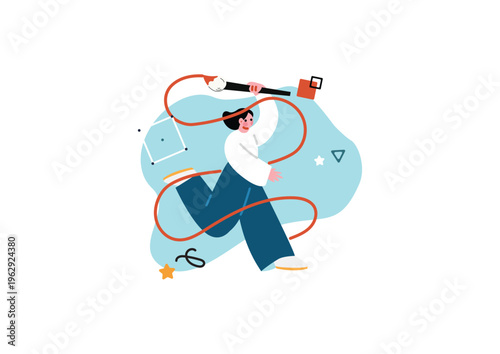 イラストレーターの女性のイラスト