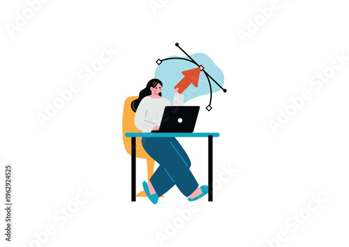 デザイナーの女性のイラスト