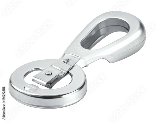 Sleek, silver bottle opener with ergonomic handle