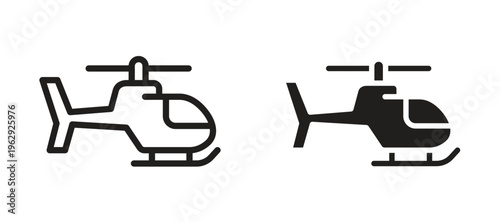 Helicopter icon vector design template and illustration EPS10.