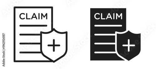 Insurance Claim icon vector design template and illustration EPS10.