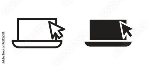 Laptop icon vector design template and illustration EPS10.