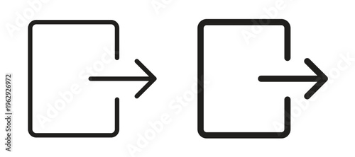 Logout icon vector design template and illustration EPS10.