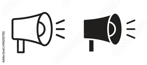Megaphone icon vector design template and illustration EPS10.