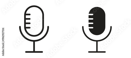 Microphone icon vector design template and illustration EPS10.
