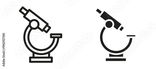 Microscope icon vector design template and illustration EPS10.