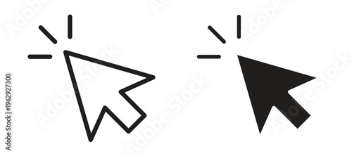Mouse pointer icon vector design template and illustration EPS10.