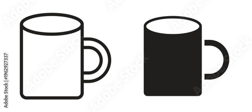 Mug icon vector design template and illustration EPS10.
