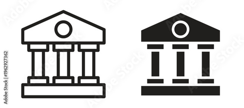 Museum icon vector design template and illustration EPS10.