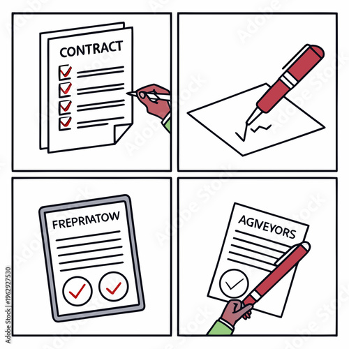 Signing documents and contracts with a pen