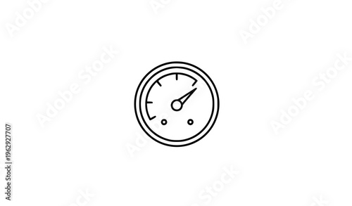 High pressure gauge line icon meter measurement vector illustration