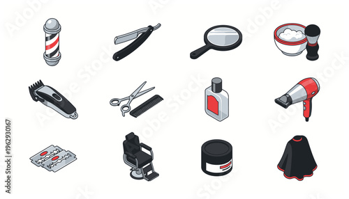 Collection of various grooming and beauty tools.