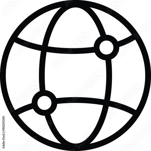 Modern Globe Connectivity Vector Graphic
