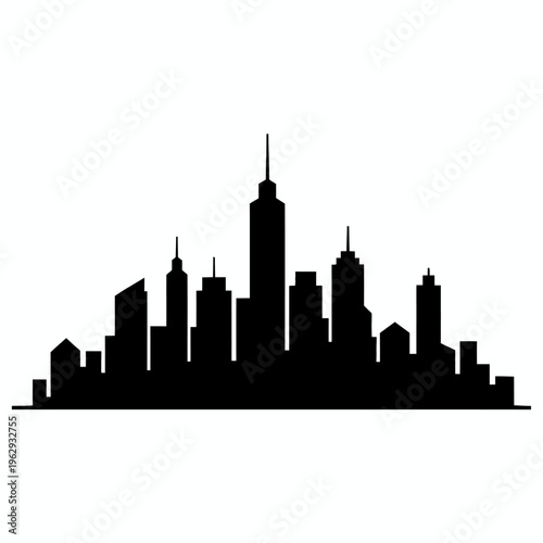 Silhouette of a sprawling city skyline at dusk, a symbol of urban development and metropolitan life, capturing the essence of a bustling metropolis
