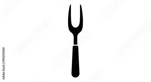 A black fork icon on a for use in graphic design or digital art projects