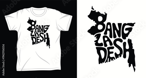 Bangladesh map t-shirt design, typography t-shirt design, map art, national pride apparel, graphic tee design